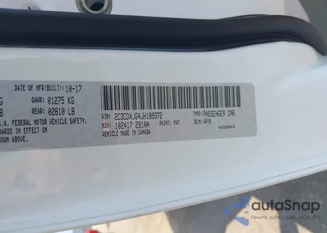 2018 Dodge Charger Gt Awd из США, поврежденный, VIN 2C3CDXJG4JH189372